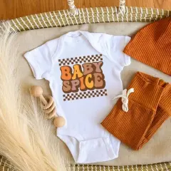 The Juniper Shop Baby Spice Checkered Baby Girl Bodysuit