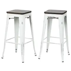 Set of 2 30" Emil Square Counter Height Barstools - Carolina Chair & Table
