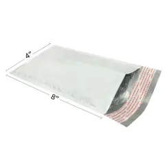 UOFFICE Poly Bubble Mailer  4" X 8" #000 - Pack of 25