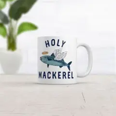 Crazy Dog Holy Mackerel Mug Funny Angel Halo Blessed Fish Saying Joke Cup-11oz