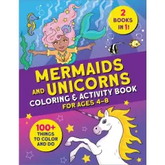 Mermaids and Unicorns Coloring & Activity Book - by  Courtney Carbone (Paperback)