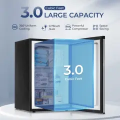 Simzlife 3.0 cu. ft. Upright Freezer,Large Capacity Rapid Cooling Upright Freezer Refrigerator, Silver