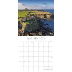 The Gifted Stationery 2024 Square Wall Calendar, Scotland, 16-Month Scenic Britain Theme with 180 Reminder Stickers (12x12 In)