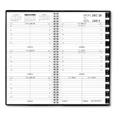 Compact Weekly Appointment Book, 6.25 x 3.25, Black Cover, 12-Month (Jan to Dec): 2026