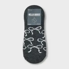 Women's Bows 3pk Liner Socks - Charcoal Heather /Black/Ivory 4-10