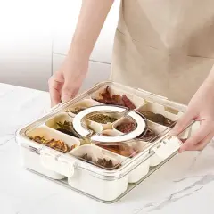 Cheer Collection BPA-Free Airtight Food Storage Container with 8 Removable Baskets