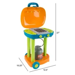 Toy Time Kids' Pretend Play BBQ Grill Toy Set with Toy Food and Kitchen Accessories