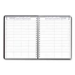 Four-Person Group Practice Daily Appointment Book, 11 x 8.5, Black Cover, 12-Month (Jan to Dec): 2026
