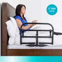 Stander Prime Safety Bed Rail, Heavy Duty Bariatric Guard Rail for Seniors