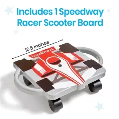 Hand2Mind Speedway Racer Scooter Board - Red: Teaching Aid for Preschool to 8th Grade, Plastic Material