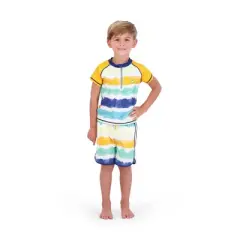 Andy & Evan Toddler Boys 2-Piece Rashguard Swim Set Orange, Size 4T