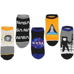 Buzz Aldrin NASA Themed No-Show Ankle Socks 5 Pair Set Multicoloured