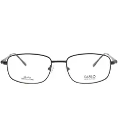 Elasta  JVX Unisex Rectangle Eyeglasses Grey Pewter 54mm