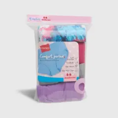 Hanes Girls' 4pk Hipster Period Underwear - Colors May Vary