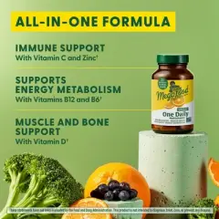 MegaFood Men's 40+ One Daily Multivitamin w/ Vitamin B, Vitamin D3, Selenium & Zinc - Immune, Metablolism, Muscle & Bone Support, Vegetarian, 90 Tabs