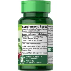 Nature's Truth Ultra Tart Cherry Extract Dietary Supplement Capsules - 90ct