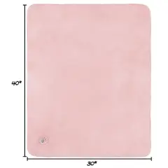 Waterproof Pet Blanket - 30x40-Inch Reversible Fleece Throw Protects Couches, Cars, and Beds from Spills, Stains, and Fur by PETMAKER (Pink)