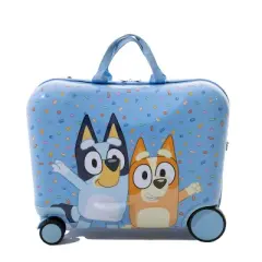 Disney Kids' Bluey Hardside Ride-On Spinner Suitcase - Blue