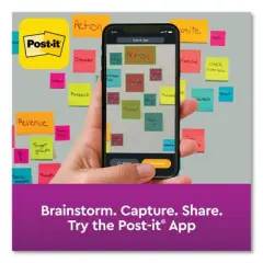 Post-it Pop-up Notes Super Sticky Pop-up Notes Summer Joy Collection Colors, 3" x 3", Assorted Colors, 90 Sheets/Pad, 10 Pads/Pack