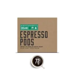 Real Good Coffee Espresso Pods - Organic Espresso - Compatible with Nespresso Original Line Brewers - 72 Count