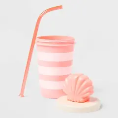 17 fl oz Tumbler with Figural Shell Lid Pink - Sun Squad&trade;