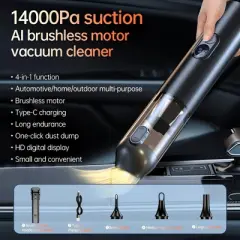 SUGIFT 4-in-1 Handheld Vacuum 14000Pa Cordless Small Vacuum Cleaner for Car Interior and Household