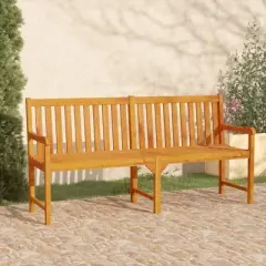 vidaXL Garden Bench Natural Wood Solid Acacia Wood Small Garden Bench - 70.9" x 21.9" x 35.4"