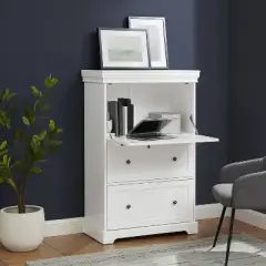 Alena Secretary Desk White - Crosley