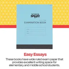 School Smart Examination Blue Book with 16 Pages, 8-1/2 x 11 Inches, Pack of 50 Books