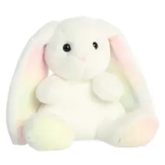 Aurora Spring 9" Rainbow Bunny White Stuffed Animal