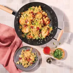 13.5" Carbon Steel Wok Dark Gray - Figmint&trade;: 6 Qt Capacity, Hand Wash, Gas & Electric Compatible