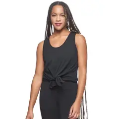 Expert Brand USA-Made Women's MoCA&trade; Cotton Blend Front Tie Tank Top