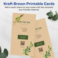 Avery Printable Rectangle Postcards, 6" x 11", Kraft Brown Cardstock, Laser/Inkjet Cards, 10 Total