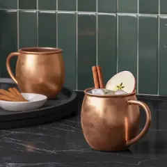 18.6oz Stainless Steel Moscow Mule Mug Copper Finish - Threshold&trade;: Hand Wash, Cold Beverages