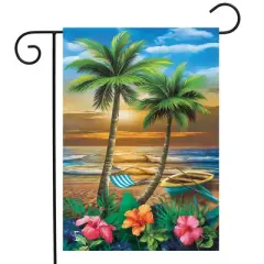 Briarwood Lane Garden Flag 18x12.5 For Outdoor Sunset in Paradise Summer Garden Flag Flag For Summer Garden Flag Flags For Outside