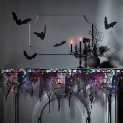 70" LED Lit Spider Webs with Gauze Halloween Novelty Silhouette Lights - Hyde and EEK! Boutique&trade;