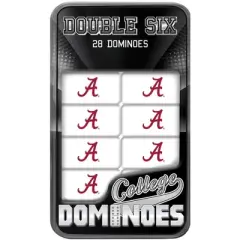 MasterPieces Officially Licensed NCAA Alabama Crimson Tide 28 Piece Dominoes Game for Adults