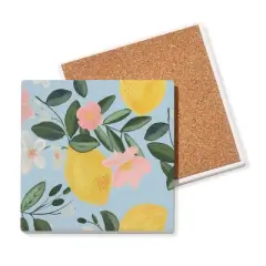 Thirstystone Floral Lemons Square Coaster