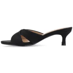 Journee Collection Womens Berkly Kitten Heel Slip On Open Toe Pumps