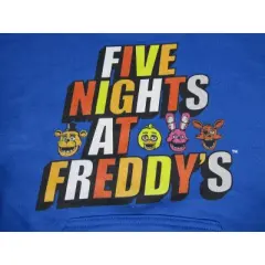 Five Nights At Freddy's Multi-Colored Text Logo Boy's Royal Blue Sweatshirt