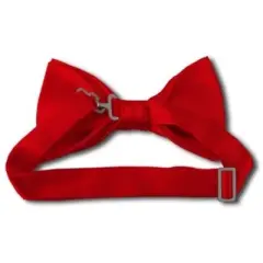 Men's Solid Color 2.5 W And 4.5 L Inch Pre-Tied adjustable Bow Ties