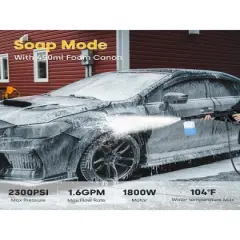 Enventor 2300 PSI Electric Portable Compact Powered Pressure Washer for Cars, Patios, Driveways