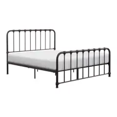 Bethany Full Metal Platform Bed in Dark Bronze - Lexicon