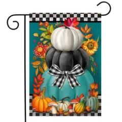 Briarwood Lane Fall Garden Flag 12x18 For Outdoor Colorful Pumpkin Stack For Fall Garden Flag Flags For Outside