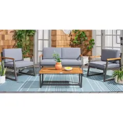 Randolph 4 Piece Living Set - Indoor/Outdoor - PAT7730 - Safavieh