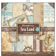Stamperia Double-Sided Paper Pad 12"X12" 10/Pkg-Sea Land, 10 Designs/1 Each