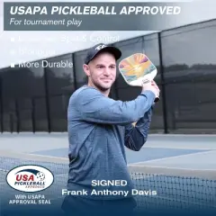 Luzz Pickleball Paddles, T700 Carbon Fiber Pickleball Paddle Sandblasted Surface with Honeycomb Core Pickle Ball Rackets for Ultimate Spin & Control