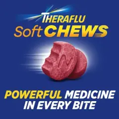 Theraflu Severe Cold Relief Nighttime Soft Chews - Apple Cinnamon - 20ct
