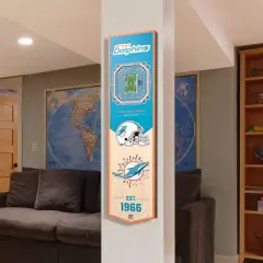 8" x 32" NFL Miami Dolphins 3D Stadium Banner