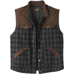 Boulder Creek by KingSize Men's Big & Tall &trade; PLAID MULTI-POCKET VEST